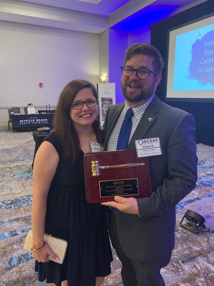 AdamBJones138's tweet photo. . @SCSAE thank you for allowing me to serve as your 2018-2019 President.  It was truly an honor.  #JonesMcAdenandAssociates #JMA #SCSAE https://t.co/kIr06aiXlN