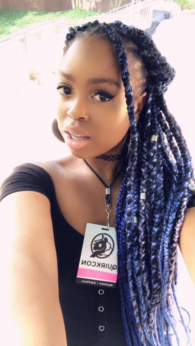 _Lanparty_'s tweet photo. One time for the one time✨ #quirkcon was awesomeeeee but now back to your regularly schedule programming! 🤗💛 Much love to all the people who came through to show me love at the @AdornedByChi panel! Thank you so much &amp; I look forward seeing ya’ll at @blerdconDC #BlackGirlMagic https://t.co/HZoNnsT3ev