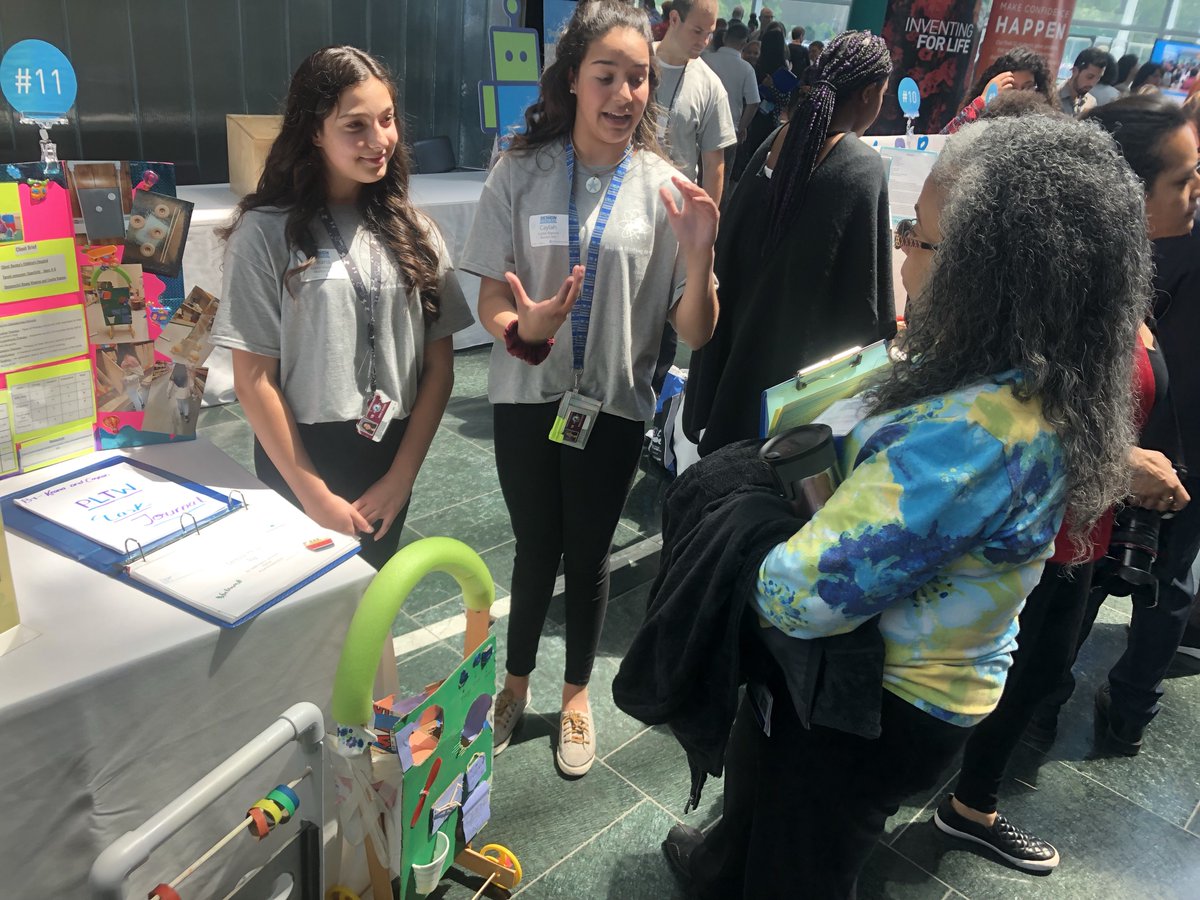 one8alhub's tweet photo. Congrats to Showcase Winners from @frps_Morton chosen by industry judges including experts from the Cerebral Palsy & Spasticity Center @BostonChildrens! They designed a toy to help children w/ spastic diplegia practice walking! #MSHShowcase #PLTWMA @PLTWorg #appliedlearning #stem https://t.co/4dbxjuxCqe