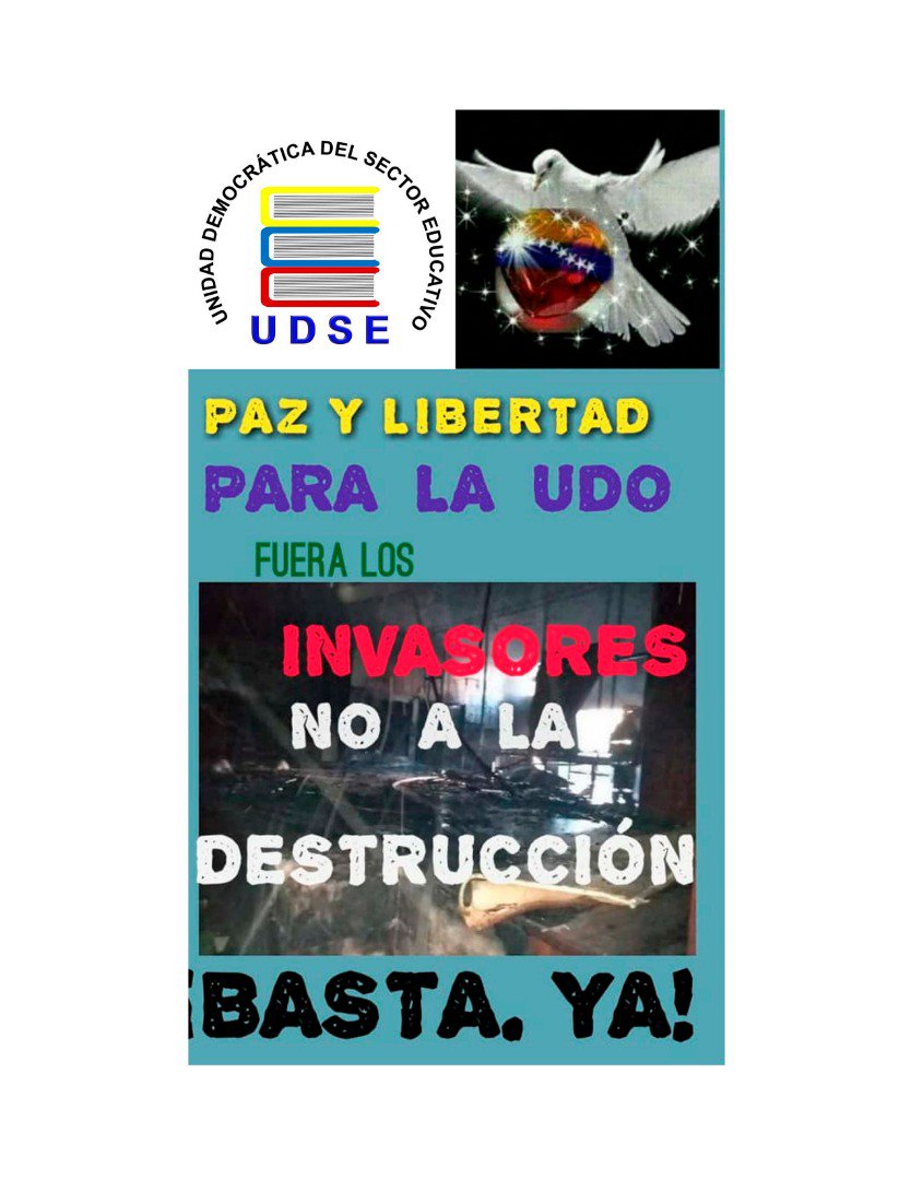 UDSE_'s tweet photo. #SalvemosLaUDO
Todos somos #UDO
La #UDSE respalda y defiende el derecho de la autonomía universitaria https://t.co/9DtGE4lbhB