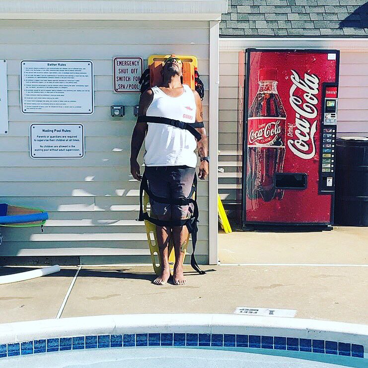How we feel about surviving the first few weeks of summer. ☀️ #lifeguardlife 📸: <a href="/rescuepeach/">Jim Black</a>