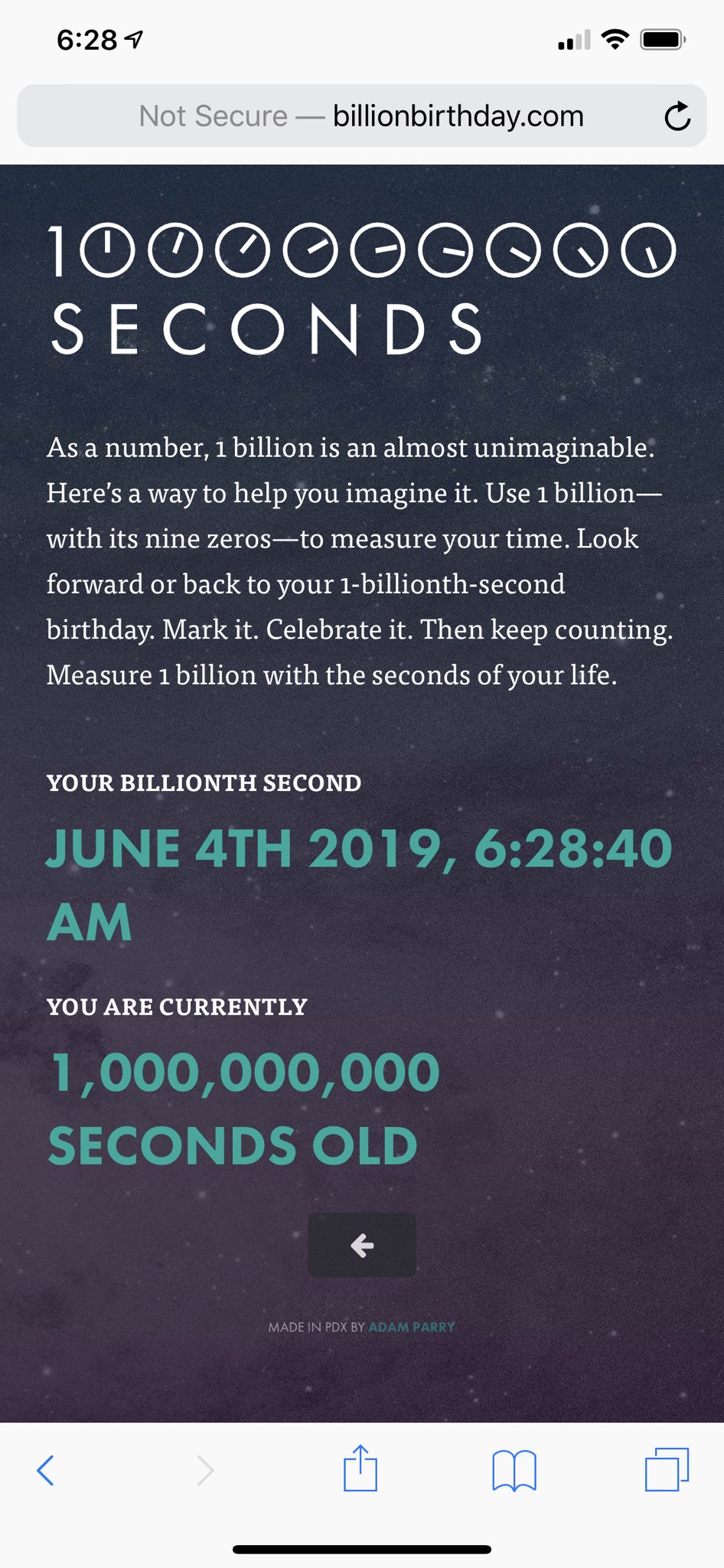 Million Billion Trillion Seconds