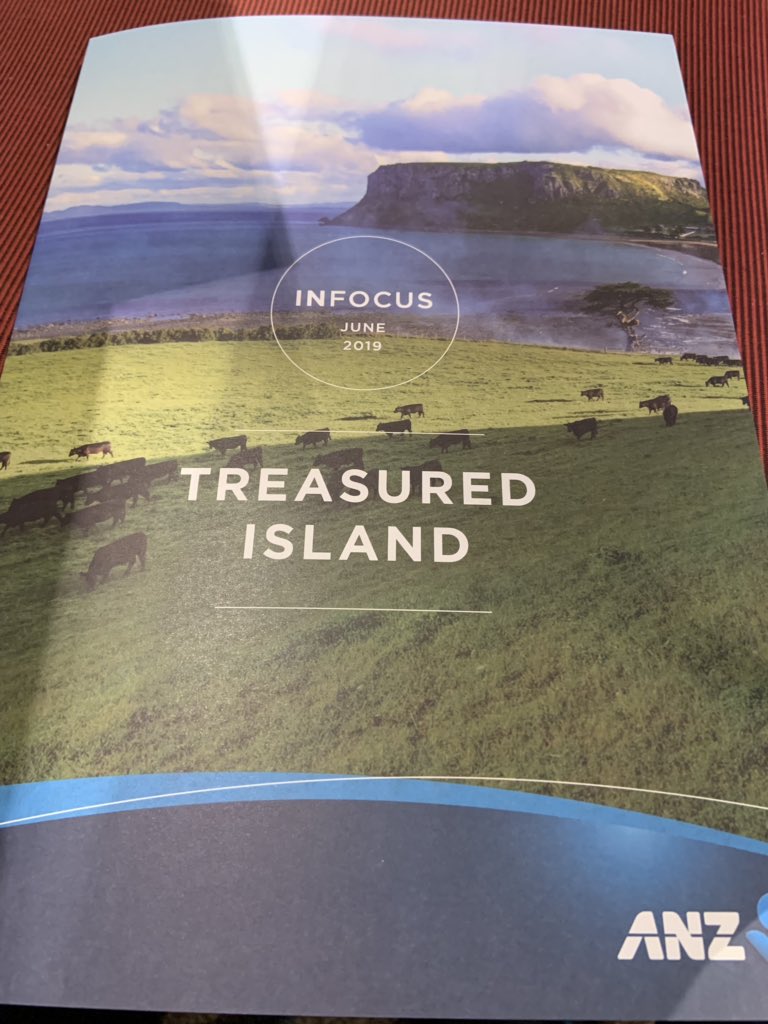 ANZ #agri Insights ‘Treasured Island’ released in Hobart today. Fabulous cover ... the Nut Stanley #Tasmania #topdestination Hearing that BRAND TASMANIA matters
