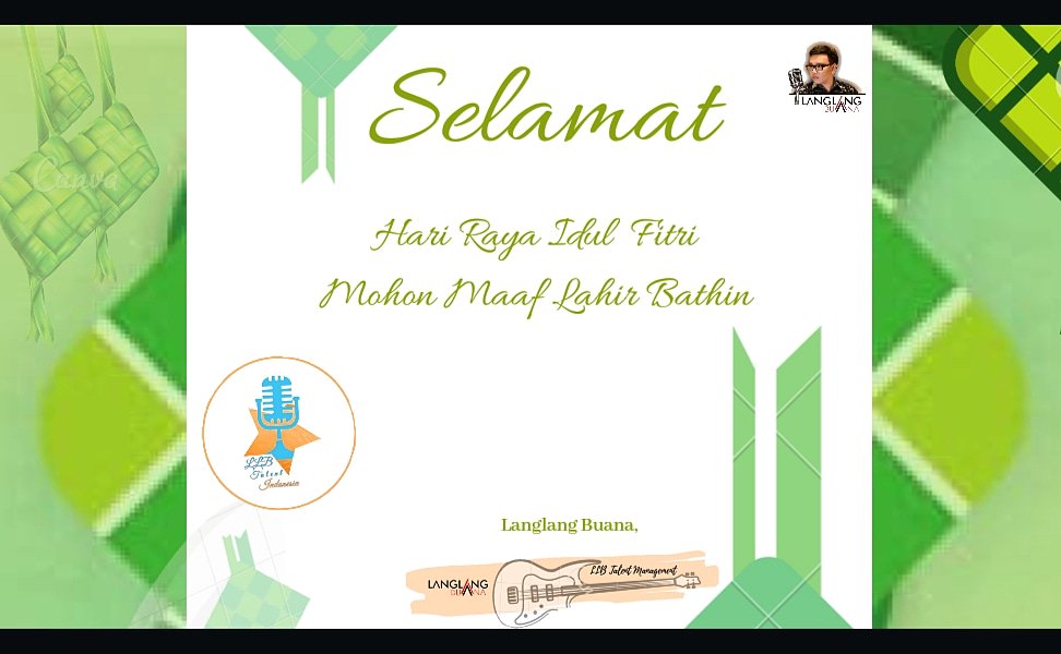 Kami segenap management dari LLB Talent Mengucapkan Selamat Hari Raya Idul Fitri Maaf Lahir Bathin 🙏