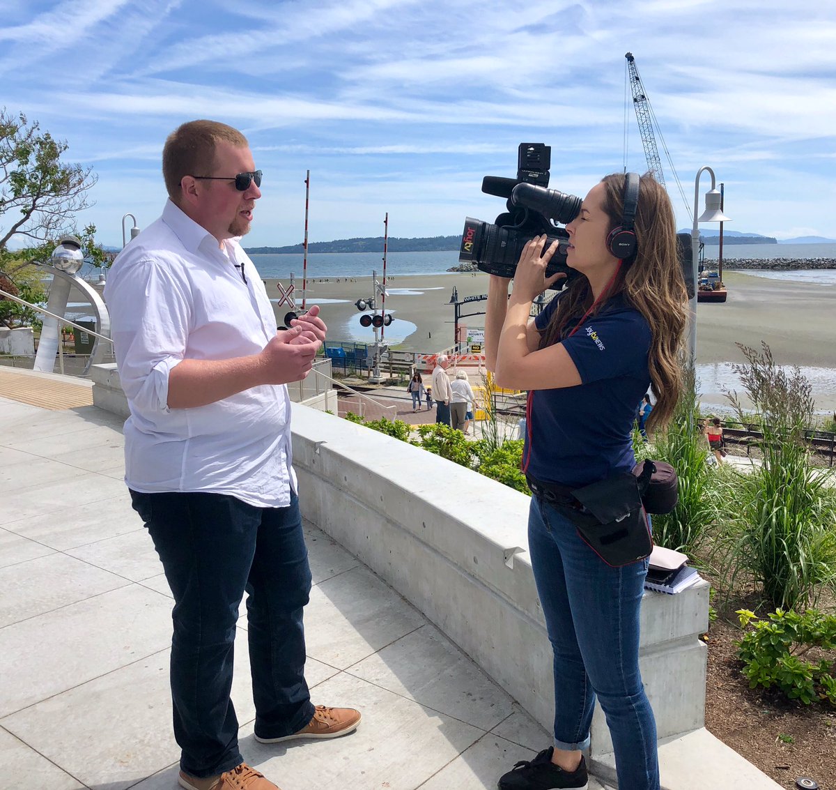 The White Rock Pier continues to draw media attention here with Ritu Khana @sswrchamber  &amp; Alex Nixon <a href="/WhiteRock_BIA/">White Rock BIA</a> providing fundraising updates. Help rebuild the Pier. Become a Pier builder by buying a plank. All details at friendsofthepier.com
<a href="/PierFriends/">Friends of the Pier</a> #hereforthepier