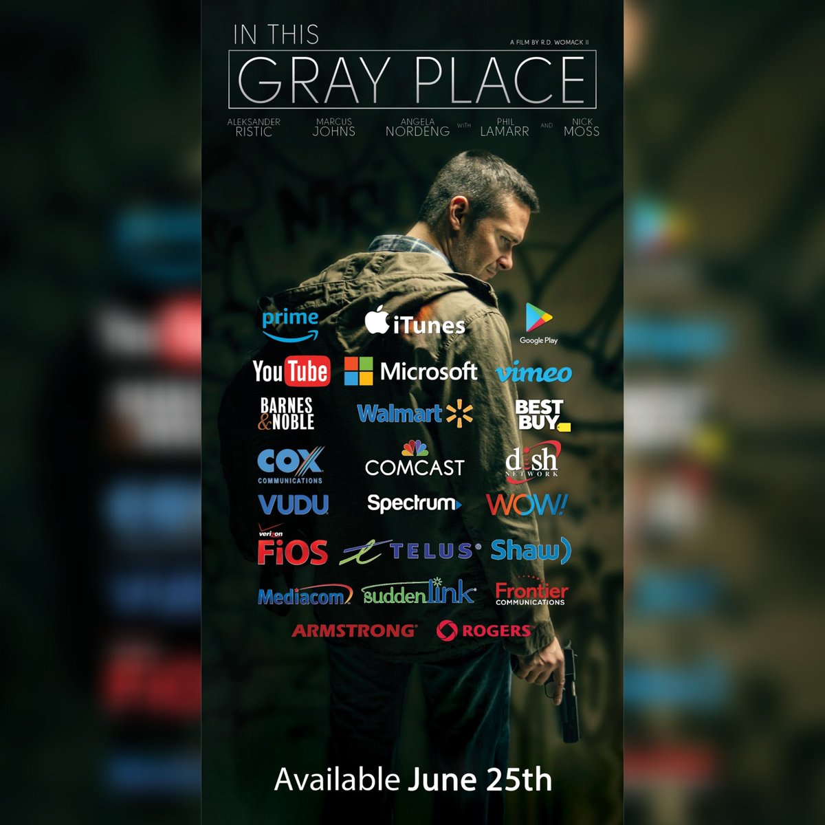 NikolayMoss's tweet image. GET EXCITED!! The lengthy #festivalrun is over! 🎬🏆 IN THIS GRAY PLACE will be dropping pretty much everywhere on JUNE 25TH!! Thanks to @GravitasVOD 👍🏻👍🏻#distributiondeal #indiefilm #supportindiefilm #featurefilm #thriller #ondemand