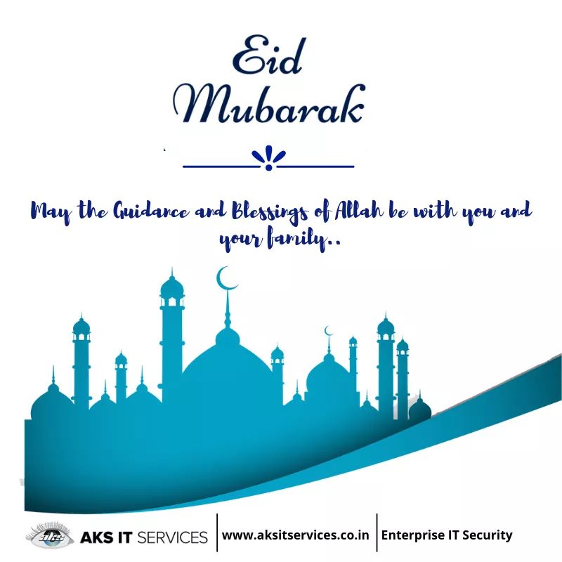 AKS_IT_Services's tweet photo. May the Guidance and Blessings of Allah be with you and your family. AKS Group wishes you a very happy and blessed Eid! #EidMubarak #AKSITServices #AKSGroup #Eid #CyberSecurity #ITSecurity #EidAlFitr2019 https://t.co/OPSUQ8Ddv4