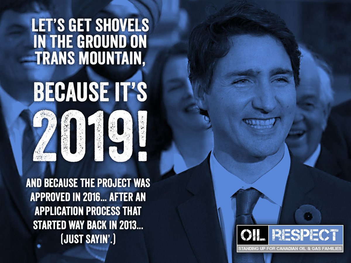 oilrespect's tweet photo. Why #BuildTMX? Because it's 2019! And it was approved in 2016! And because we need it!! #cdnpoli #June18 https://t.co/6wc6mDW9bF