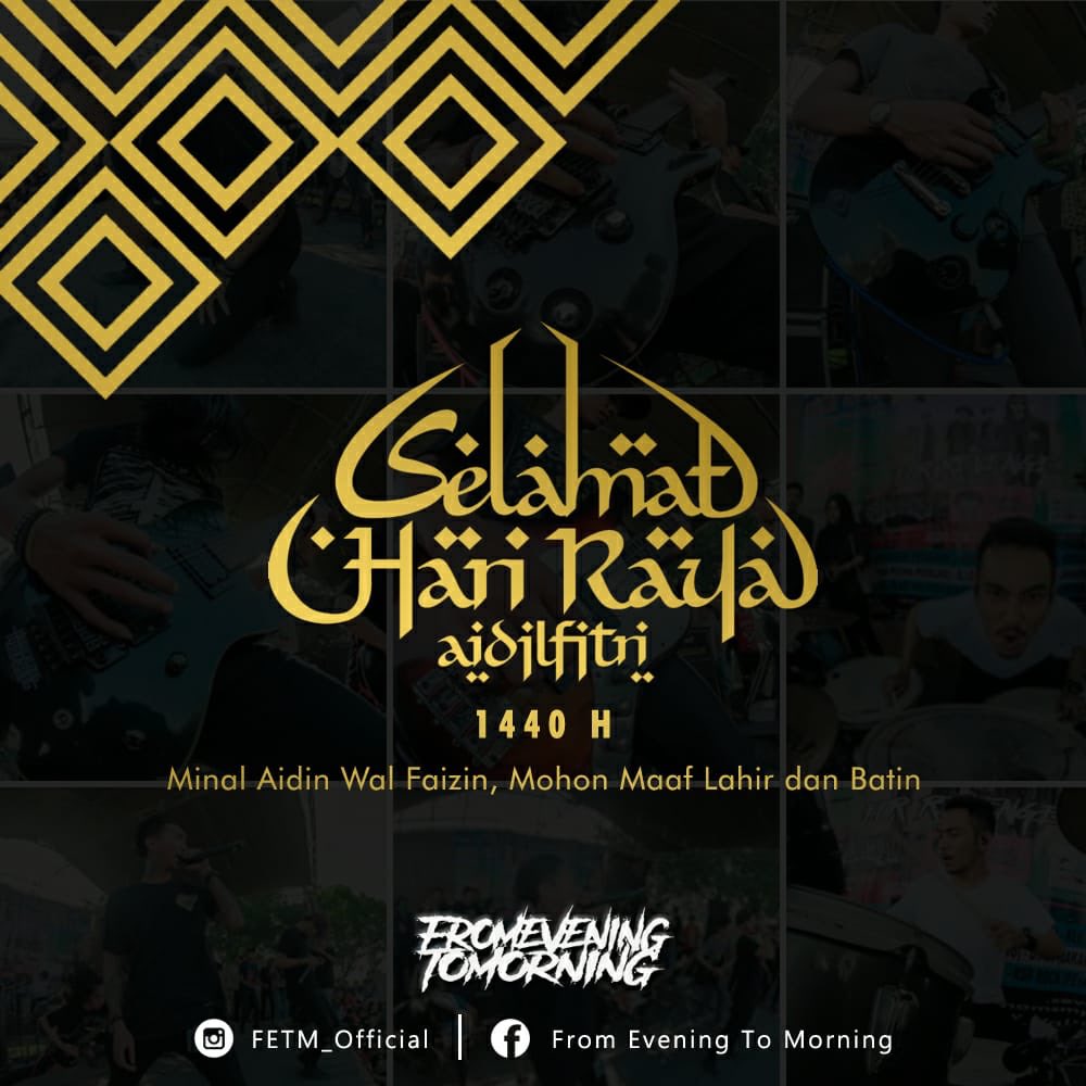 Untuk hati yang pernah terluka oleh tajamnya lidah. Untuk jiwa yang tersakiti oleh buruknya sikap dan perilaku. Kami segenap keluarga besar From Evening To Morning mengucapkan Selamat hari raya idul fitri, mohon maaf lahir dan batin.