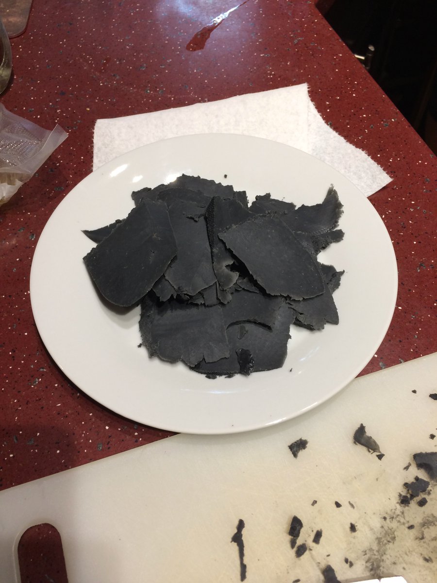 WineCheeseFri's tweet photo. A4 We paired our Washington rosé with a black cheese!! Seriously, the cheese was black. And it was such a delicious pairing. The aged lemon cheese brought out the citrus in the wine. #wininghourchat #blackcheese #goodpairing https://t.co/espvaxJpZ1