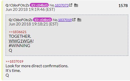 53. QDrop 1578 declares that we're going to start seeing more direct confirmations and that it's time. We get no direct confirmations.