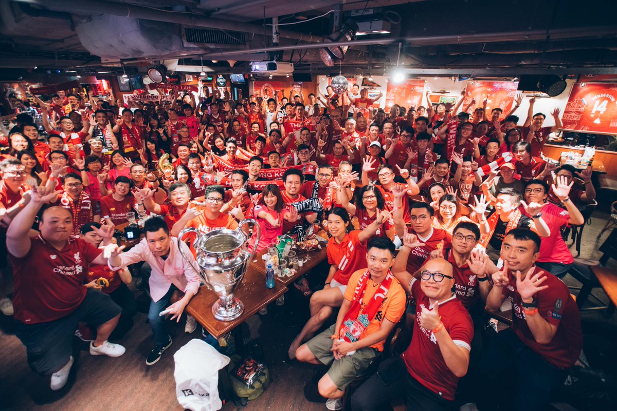 Special thanks to Professor <a href="/johnsomauroo/">Prof John Somauroo</a> and his wife joined us at Champs Bar on <a href="/ChampionsLeague/">UEFA Champions League</a> final night and witnessed one of the greatest moments of our beloved club . <a href="/LFC/">Liverpool FC</a>