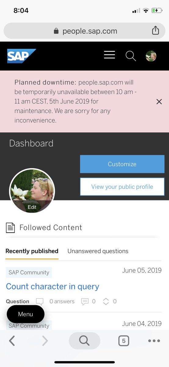 tamira90's tweet photo. Don’t panic! We are doing a bigger infrastructure change this morning 10-11 am CEST. Profile will be temp. unavailable. See you on the other side! #SAPCommunity #SCN https://t.co/SlizcCNRzP