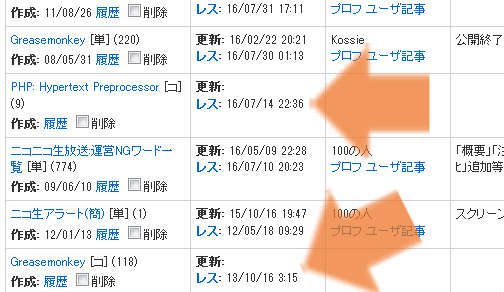 O Xrhsths 100の人 Sto Twitter ニコニコミュニティ掲示板 新着チェック 2 1 1 T Co Thkbh0xdoi ニコニコ大百科のウォッチリストでコミュニティ掲示板の最終コメント日時を表示するようにし コメントが来ていたことに数年間気付かなかったといった事態を防ぎ