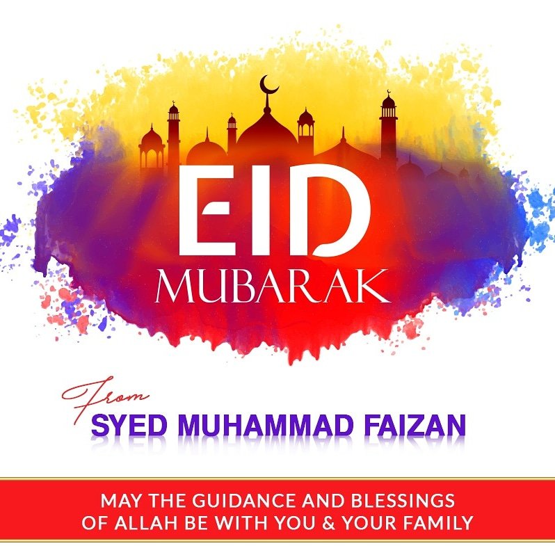 smfaizan87's tweet photo. Eid Mubarak!
To All My Friends &amp; Family Members. https://t.co/ilxM7T9Pg6