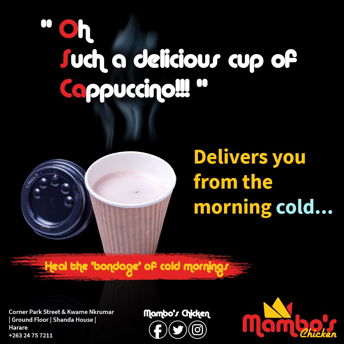 mamboschicken's tweet photo. Unofirei nechando? Huya uponeswe😉
#Cappuccino
#MambosChicken
#EatLikeAKing https://t.co/fTq0kGIY3J