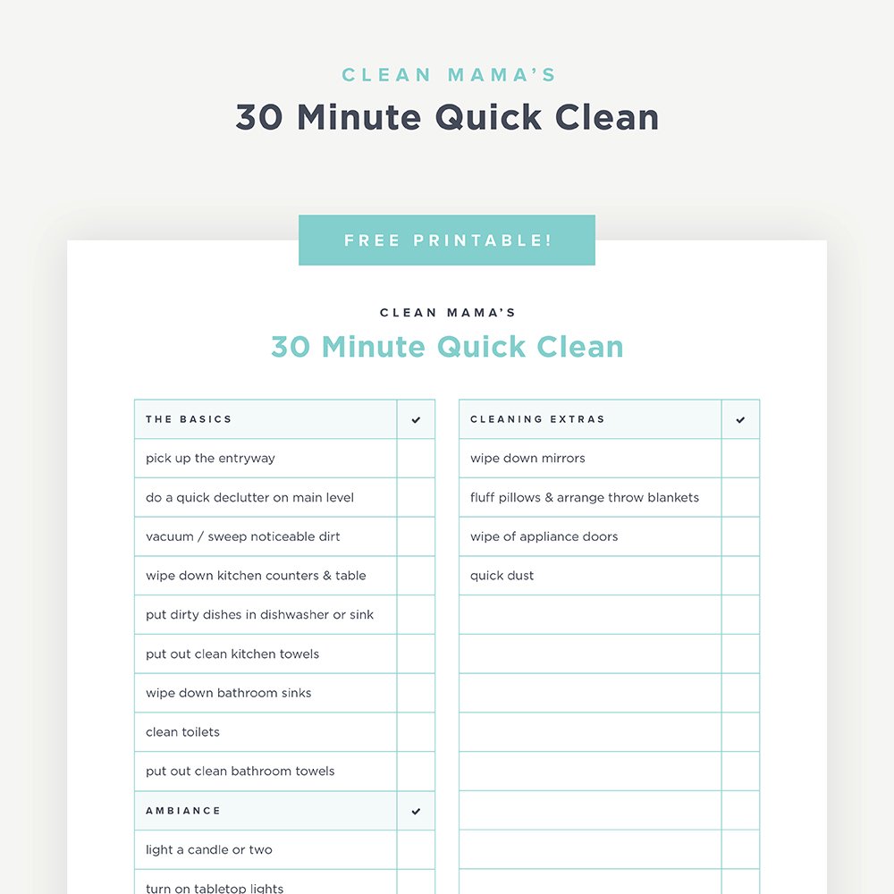 ProCleanAtlanta's tweet image. Free Printable : 30 Minute Quick Clean dlvr.it/R635NY