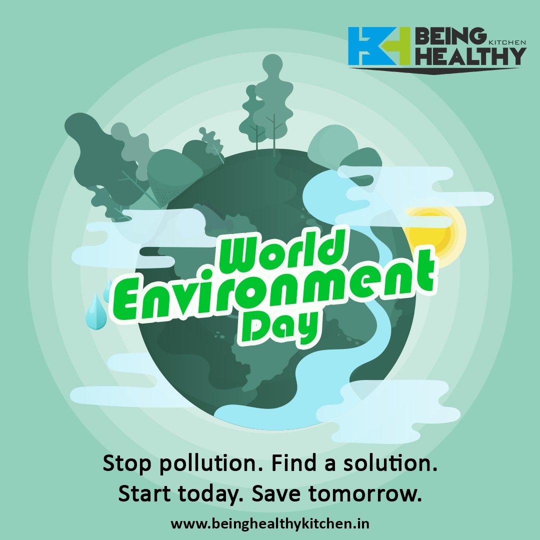 BeingHealthyKit's tweet photo. Big changes begin with small steps.
This #worldenvironmentday2019 let’s start practicing small things like avoiding plastic, dispose waste properly, &amp; many more can help us create a big impact in future. Best wishes on #WorldEnvironmentDay to all from team #BeingHealthyKitchen. https://t.co/e1Pk7gc7Vf