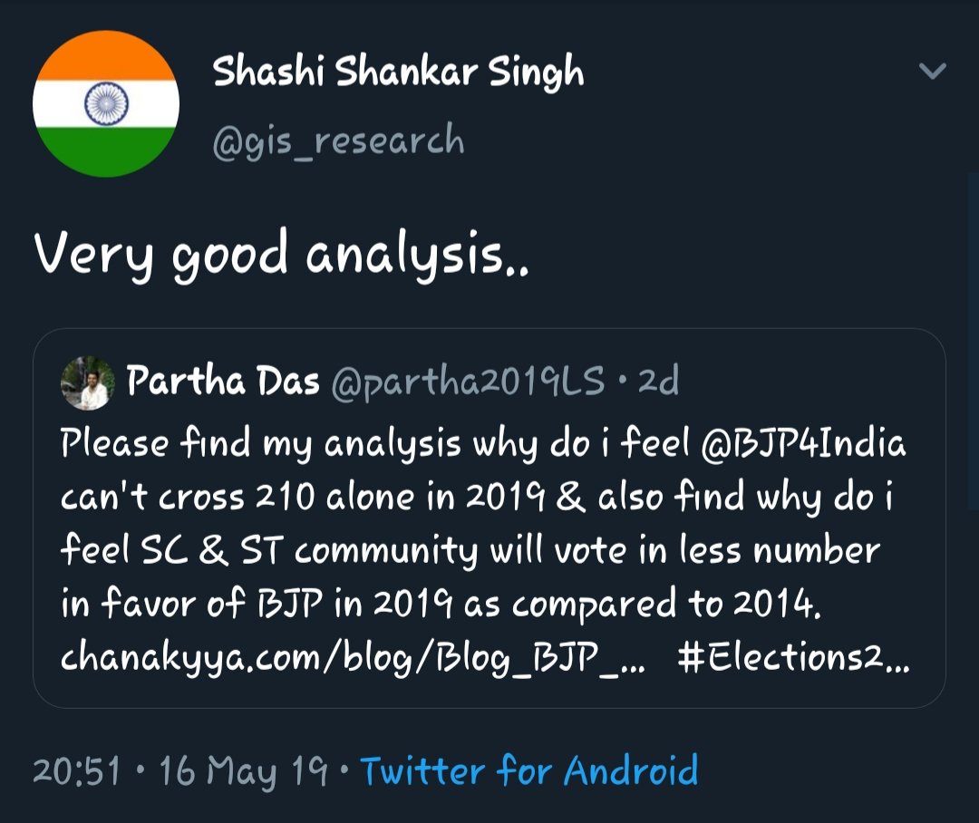 @gis_research Very good waale analysis ki maa behen ho gayi Aise caste wise AC room mein baitke excel sheet ke analysis pe zyaada bharosa nahi karneka