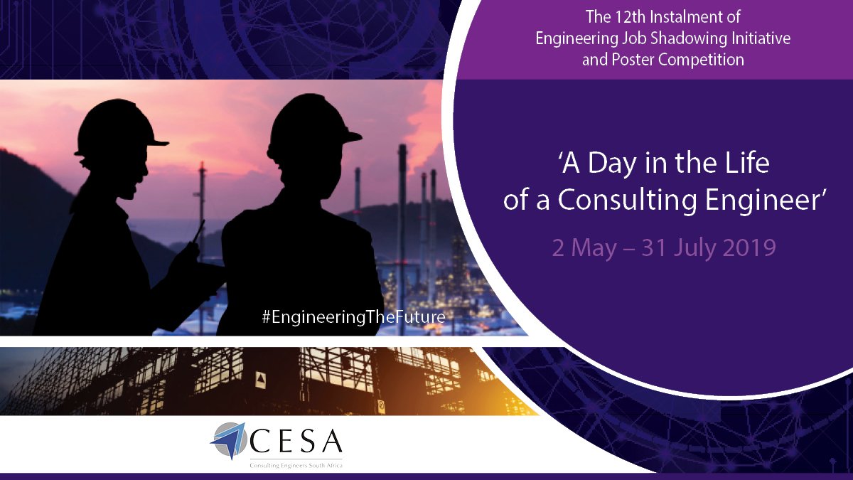 CESA_YPs's tweet photo. Thank you to these companies contributing towards #UnearthingFutureEngineers through the #JobShadowInitiative. @Aurecon, @HATCHglobal, @kp_rsa, @lekwaconsulting, @MottMacDonald, @RHDHV_SA. You too can play your part in #EngineeeringTheFuture, visit https://t.co/6hjYJ5fdt5 https://t.co/CqTWoF1Ffa