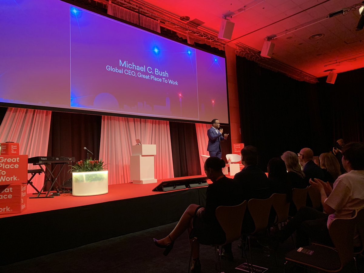 GPTW_FRANCE's tweet photo. En direct de la #GPTWEuropeConf2019 à #Stockholm, quelques heures avant de récompenser les meilleures #BestWorkplacesEurope - @MBushGPTW : « if you put your #people first, your business will be #great » #BeyondStrategy #PassionForPeople https://t.co/zb9ZS35DPj