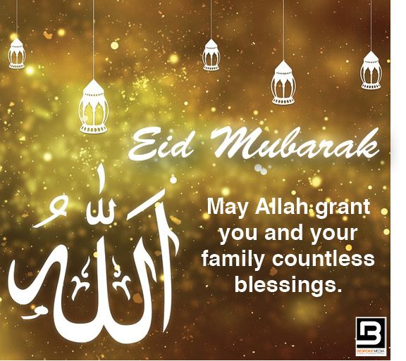 BespokeMediaSA's tweet photo. From us to you and yours - may your homes and hearts be filled with the joyful spirit of Eid. Laugh, Live, Love. Eid Mubarak!
#EidMubarak #Eid2019 #Celebration #BespokeMedia https://t.co/Yxj3k07fyb