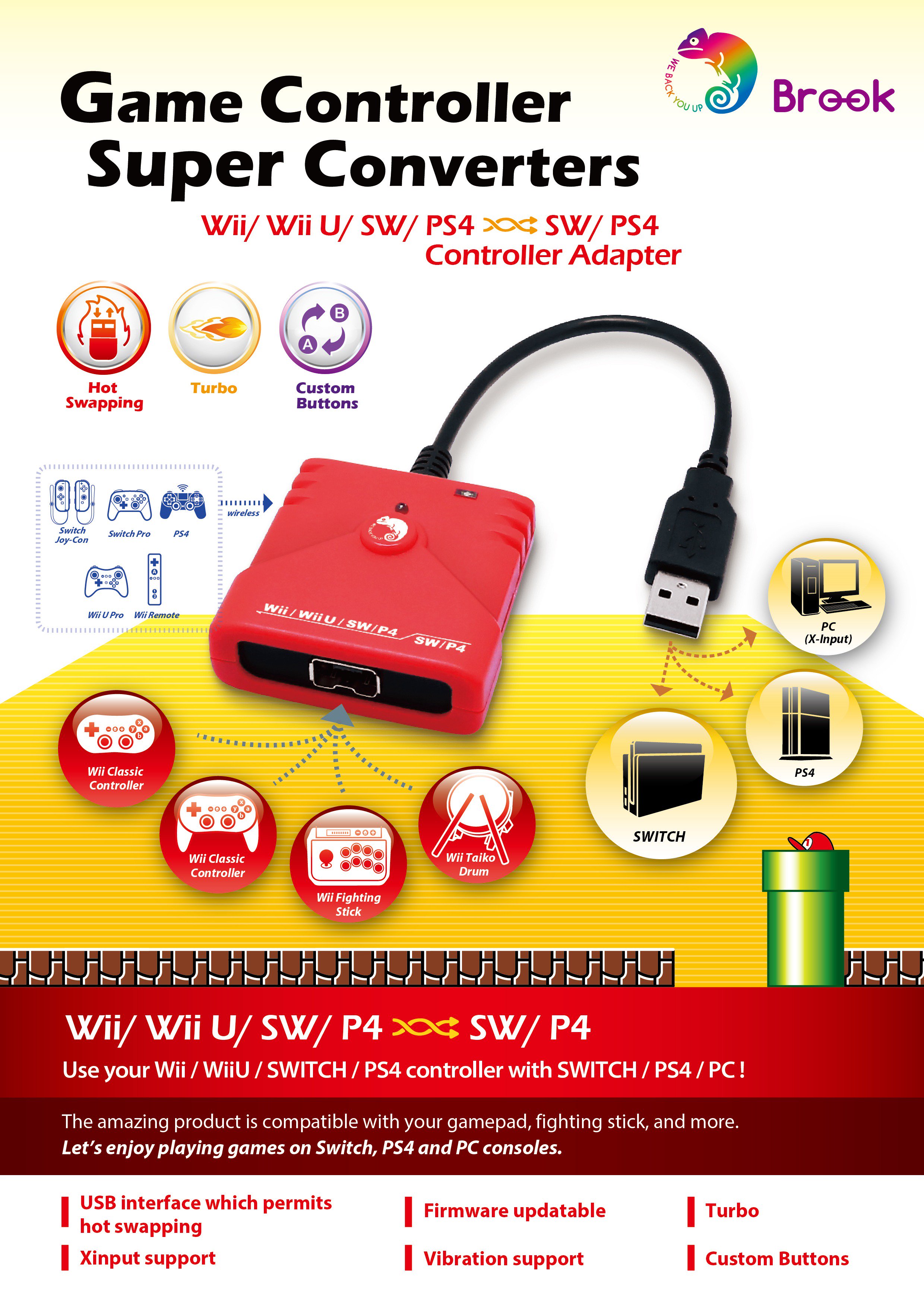 Brook Super Converter Pre Order Wii Wii U Sw Ps4 To Sw Ps4 We Have A Great News For You The Brook Super Converter Wii Wii U Sw Ps4 To Sw Ps4 Has Already Begun To Accept Pre Order