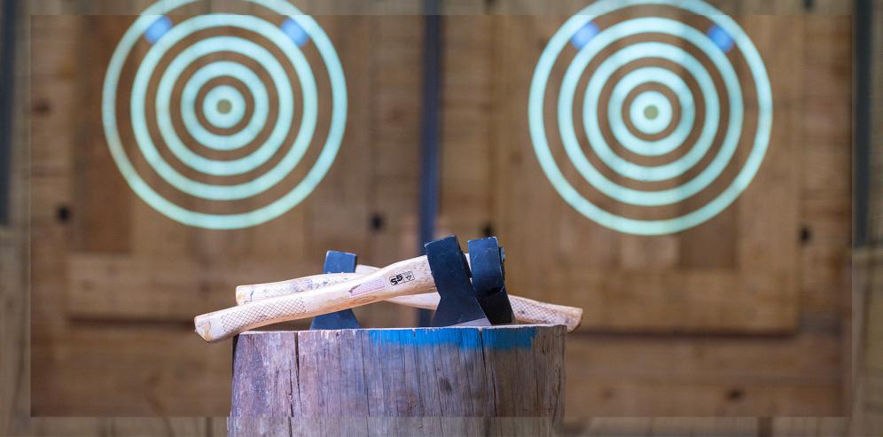ASUG_DFW's tweet photo. Ax Throwing, #Networking and Fun! 
Join your fellow #SAP users Thursday, June 13, 2019 at 5:30PM for this unique opportunity at @corkysgaming Bistro in Grapevine, TX where you can discuss SAP solutions while showing off your lumberjack skills in an ax-throwing contest. #ASUGDFW https://t.co/S5Zsw4ZL1M
