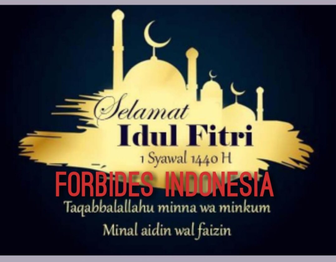 BidanPTTBersatu's tweet photo. FORBIDES INDONESIA Mengucapkan Selamat Hari Raya Idul Fitri 1440 H.. 

Semangat dan sehat selalu Bapak Presiden RI @jokowi &amp; Bapak Wapres RI @Pak_JK 🙏🇮🇩🙏 https://t.co/c9depyfxZw