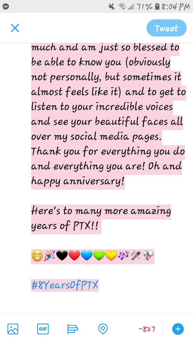 ndills716's tweet photo. I love you all so much!!!!
#8YearsOfPTX
😁🎉🖤❤💙💚💛🎶🎤🎊
(also I had to much to say for it to all fit so I had to screenshot my post)
@PTXofficial @scotthoying @mitchgrassi @kirstin @KOlusola @Avi_Kaplan @mattsalleemusic https://t.co/gR5RUVz5gc