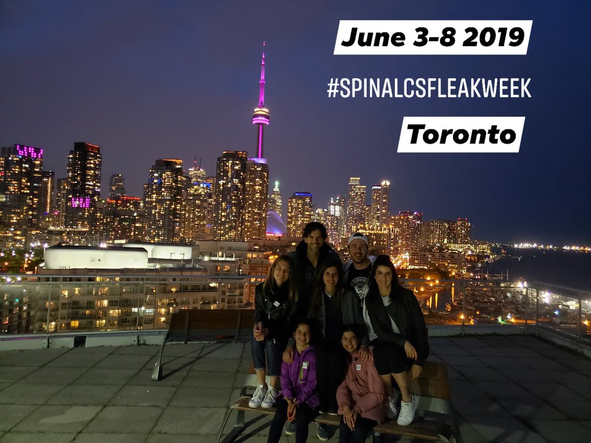 CN Tower illuminated in purple for #SIH #IntracranialHypotension caused by a #SpinalCSFLeak - #SpinalCSFLeakCanada raising awareness for #Leak Week2019.