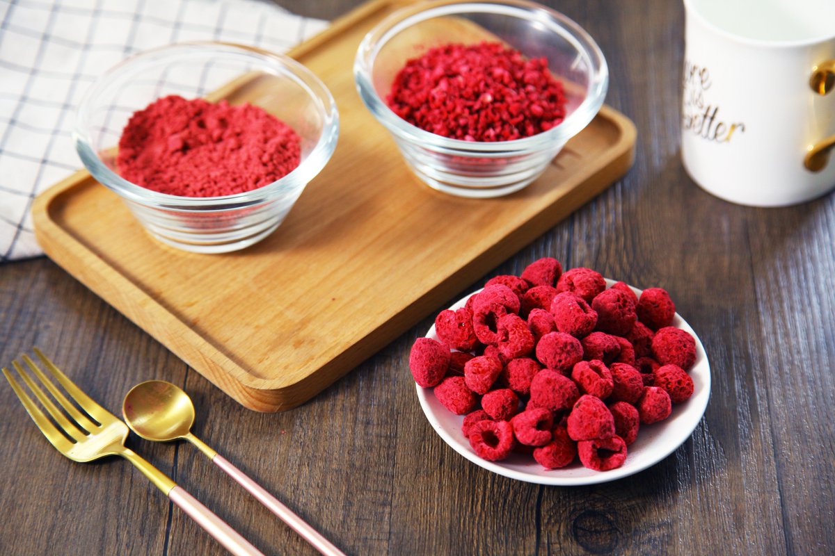 TTNtianjin's tweet image. Delicious freeze-dried snacks, freeze-dried raspberries can add milk, make juice powder natural and healthy.#snack #freezedriedraspberry #raspberrypowder #raspberry #powder