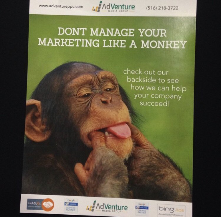 PatrickJGilbert's tweet photo. Four years ago today, a young @AdVenturePPC went to the Small Business Expo in NYC and gave this one-sheeter to attendees that visited our booth

Statistically speaking, it was the best ad campaign we ever ran during a conference. Also our worst. (we only did that once) https://t.co/tMyjYH0RgM