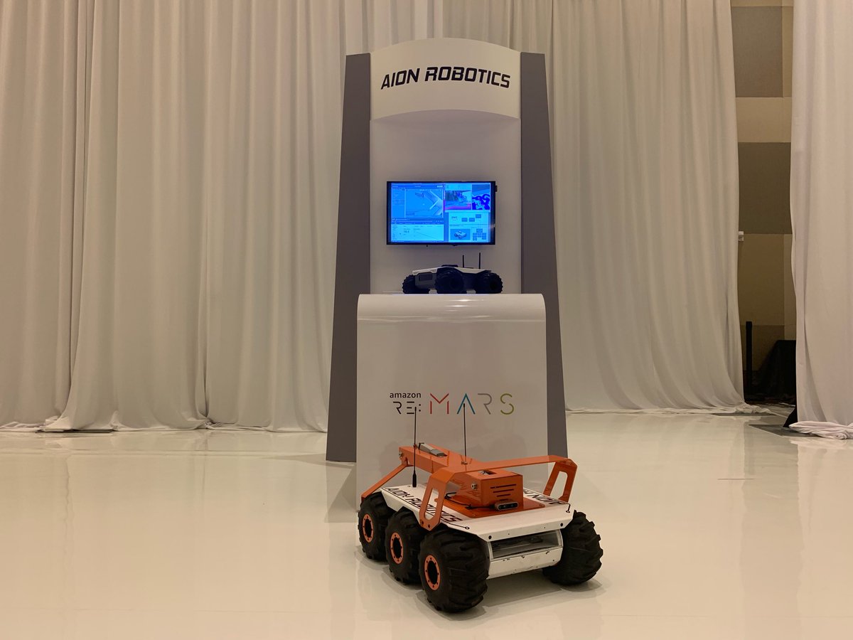 AionRobotics's tweet image. Our high-performance UGVs now directly support  #AWSRoboMaker &amp;amp; IOT cloud integration with modules preinstalled on their @NVIDIAEmbedded Jetson TX2s. This new feature in conjunction with an @AWSCloud  account jump-starts your ROS &amp;amp; fleet management projects! @AmazonreMARS #reMARS