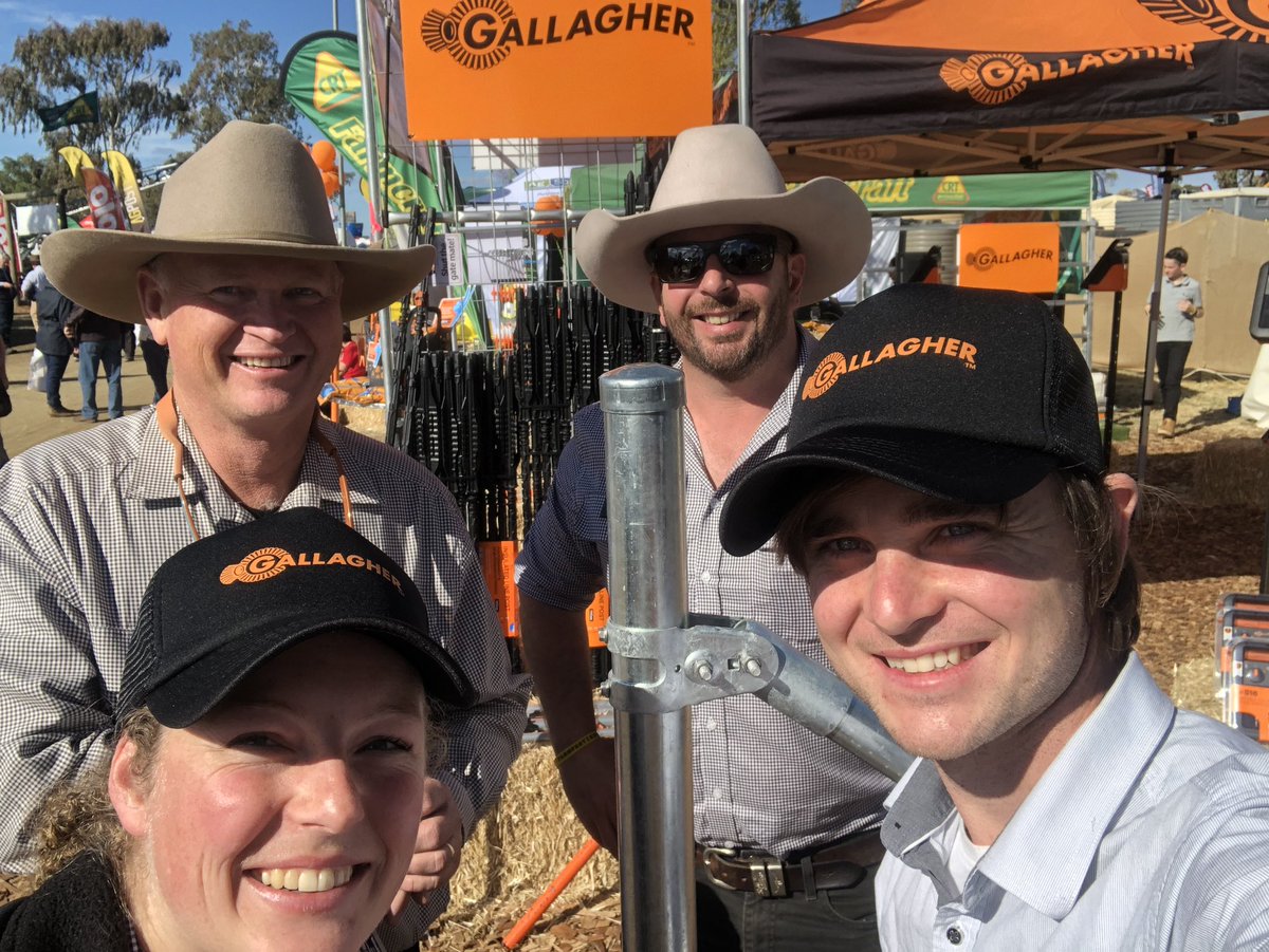 At <a href="/CRTFarmFest/">CRTFarmFest</a> this week with a great bunch! Come &amp; chat with us at the <a href="/CRT_Australia/">CRT</a> site - we’ll show you all the awesome new gear that’s made to help make your life easier on farm &amp; give you more time for the fun stuff! #gallagherlife #farmfest2019 <a href="/GallagherAMAU/">Gallagher Animal Management Australia</a>