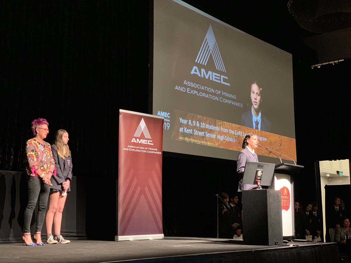 ausgoldindustry's tweet photo. Wow! Fantastic to hear project learnings from the @CoRELearnGrow #students at the @amec_org Convention. Keep up the great work @UrbaniakSuzy #therealclassroom #AMECConvention https://t.co/Na5iuGkULI