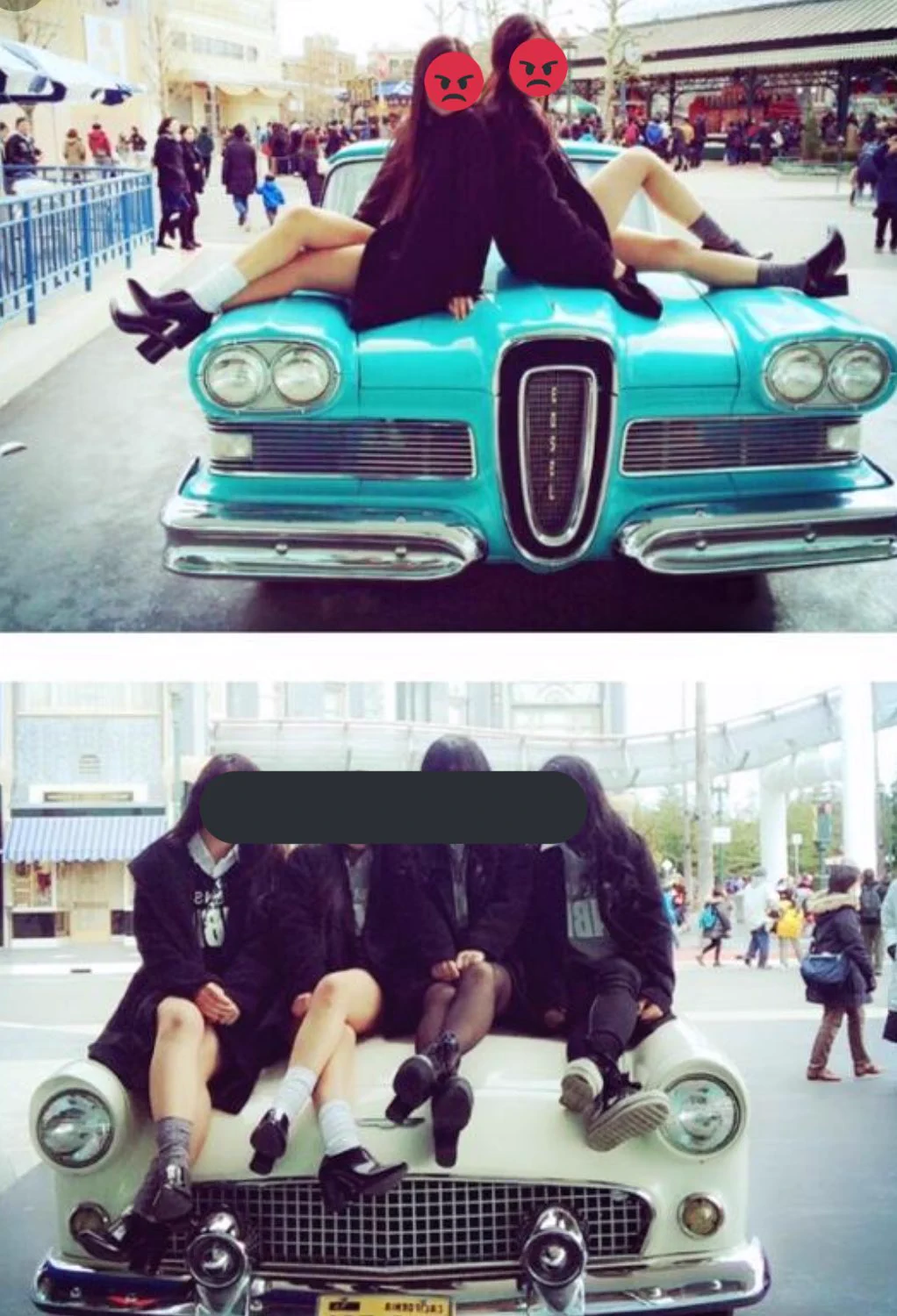 展示物に乗るなってちゃんと書いてあるのになぜルールを破るかなww