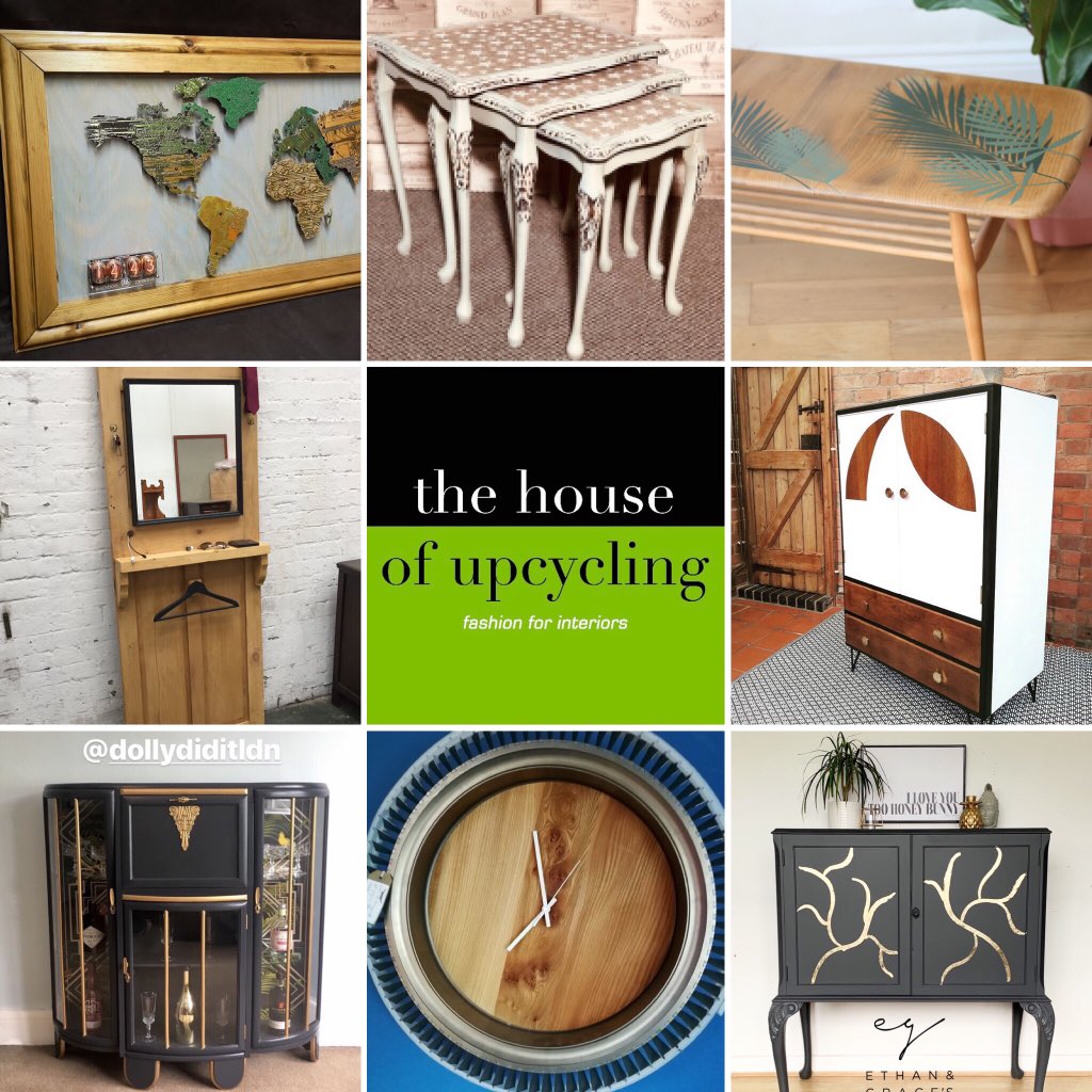 The House of #Upcycling supports artisans working in the pro #upcycling industry creating beautiful #furniture, #lighting, #home accessories and #art; our goal is quality elevation, design innovation and #sustainability integration (all artisans tagged) #TheHouseifUP