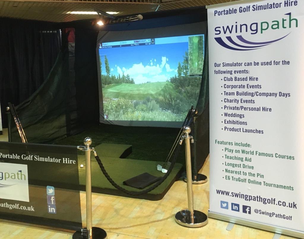 Our simulator is at <a href="/TechFusionExpo/">TechFusionExpo</a>  today come along and have a go #golf #business #swingpathgolf #techfusion #expo