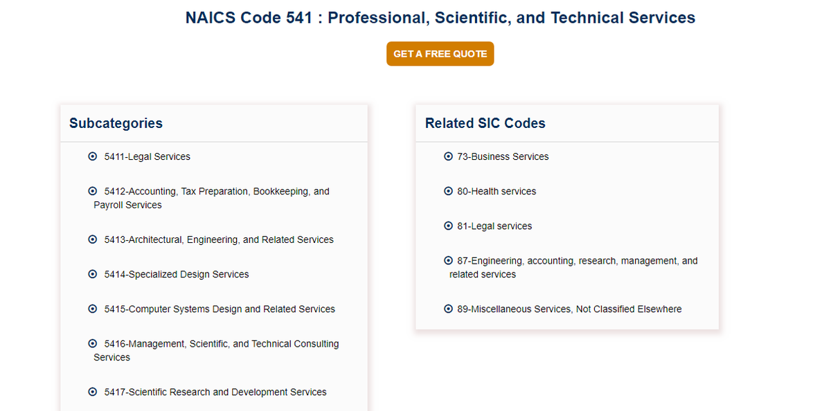 SICLookup's tweet photo. NAICS Code 541 : Professional, Scientific, and Technical Services

https://t.co/j0LrbTVwwU

#NAICSCode541 #NAICS541 #Professional #Scientific #Technical #Services #LegalServices #Accounting #TaxPreparation #BookKeeping #ComputerSystemsDesign #Advertising #EngineeringServices https://t.co/X7NsEHHA0m