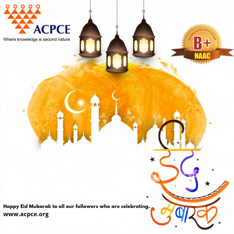 ✨🌙 May all the joys of life be showered on you. #EidMubarak to you &amp; your family! Call Now +91 877 996 2060 #AdmissionsOpen #EngineeingCollege #acpce #NaviMumbai #BachelorDegree #TelecommunicationsEngineering #mechanicalengineering #ElectricalEngineering #IT #EngineeringDegree