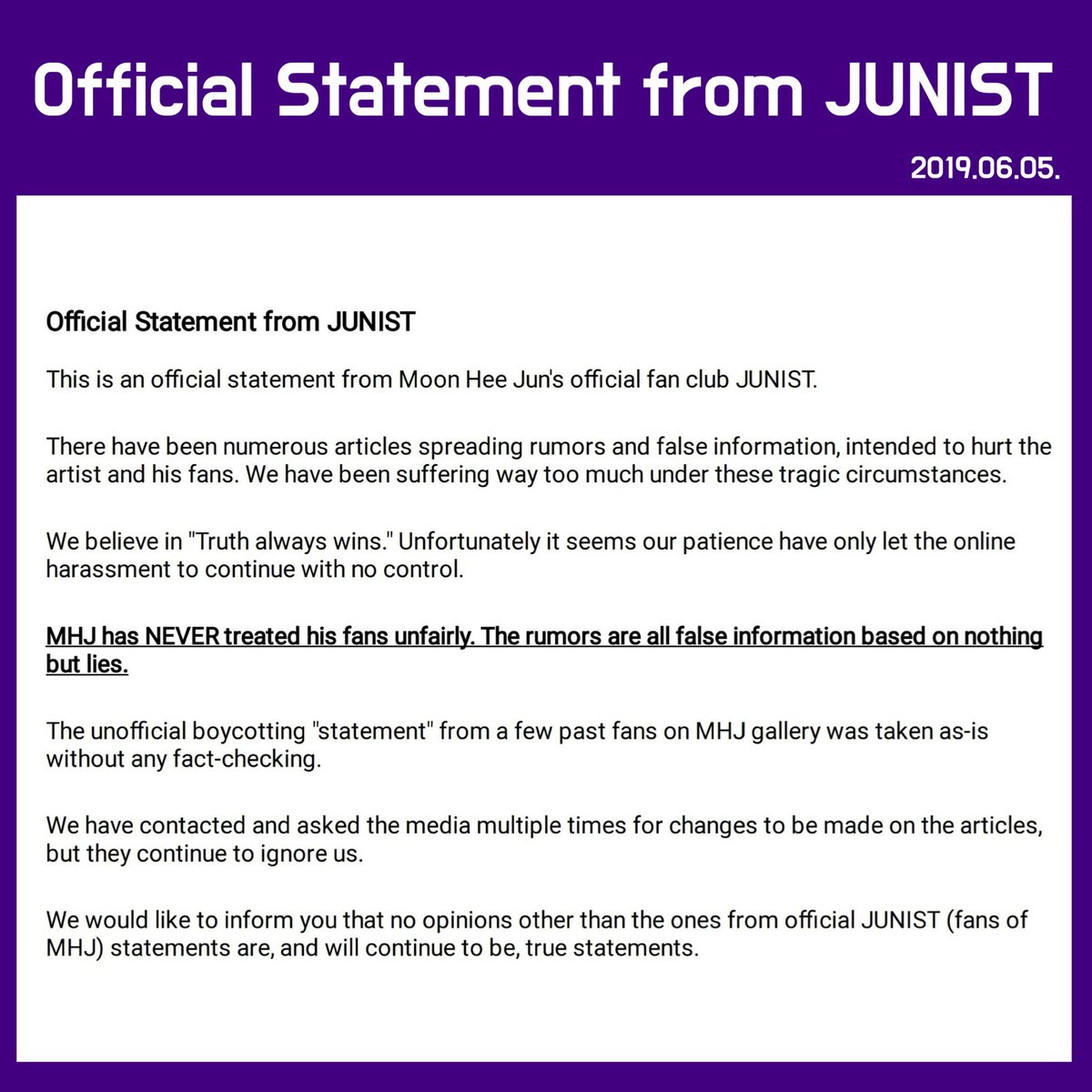 viol23juni's tweet photo. OFFICIAL STATEMENT FROM JUNIST
-
#moonheejun #junist #officialfanclub
#officialstatementfromjunist https://t.co/vSWnW598L3