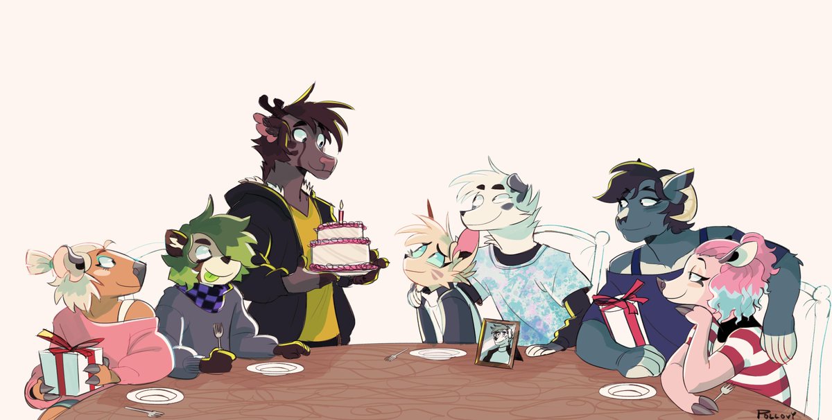 pollovy's tweet photo. Today's not only Feara's fictional birthday, but also the day I've created both Feara and Jerrel- they turn 10 today! Happy birthday my babies... they've grown so much https://t.co/fWBMyqNLA8