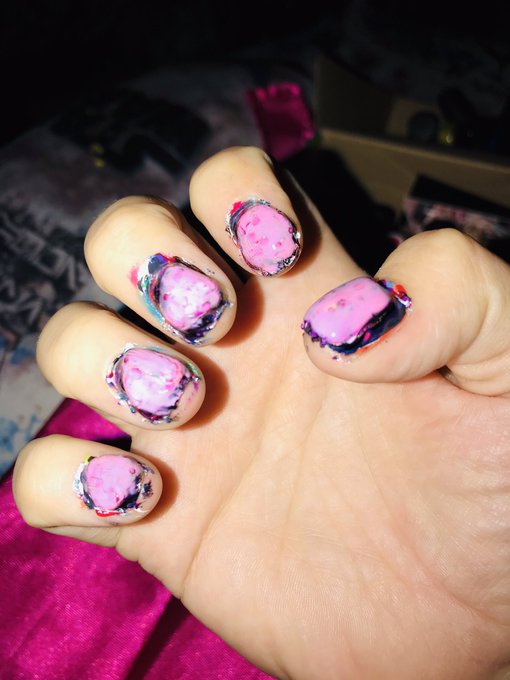 Coat 43, which is actually liquid latex. #polishmountain https://t.co/Am7HPP7JTG<a href="/tag/polishmountain"class="tags">#polishmountain</a>