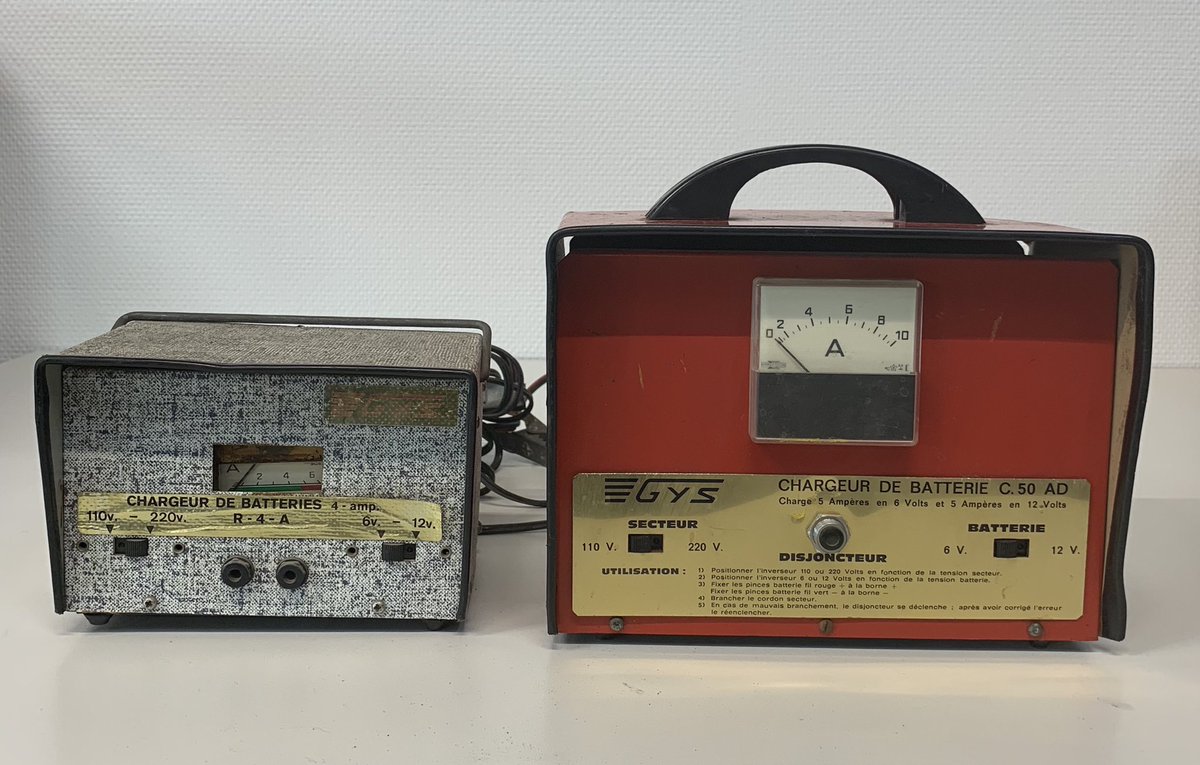 Historical models from 1972 came back today at the factory. The design of the left battery charger was one of GYS top seller in the 70’s and will now enter GYS museum, after 47 years of good service 🙏👍. #QualityLasts @LaFrenchFab @LaFrenchTech