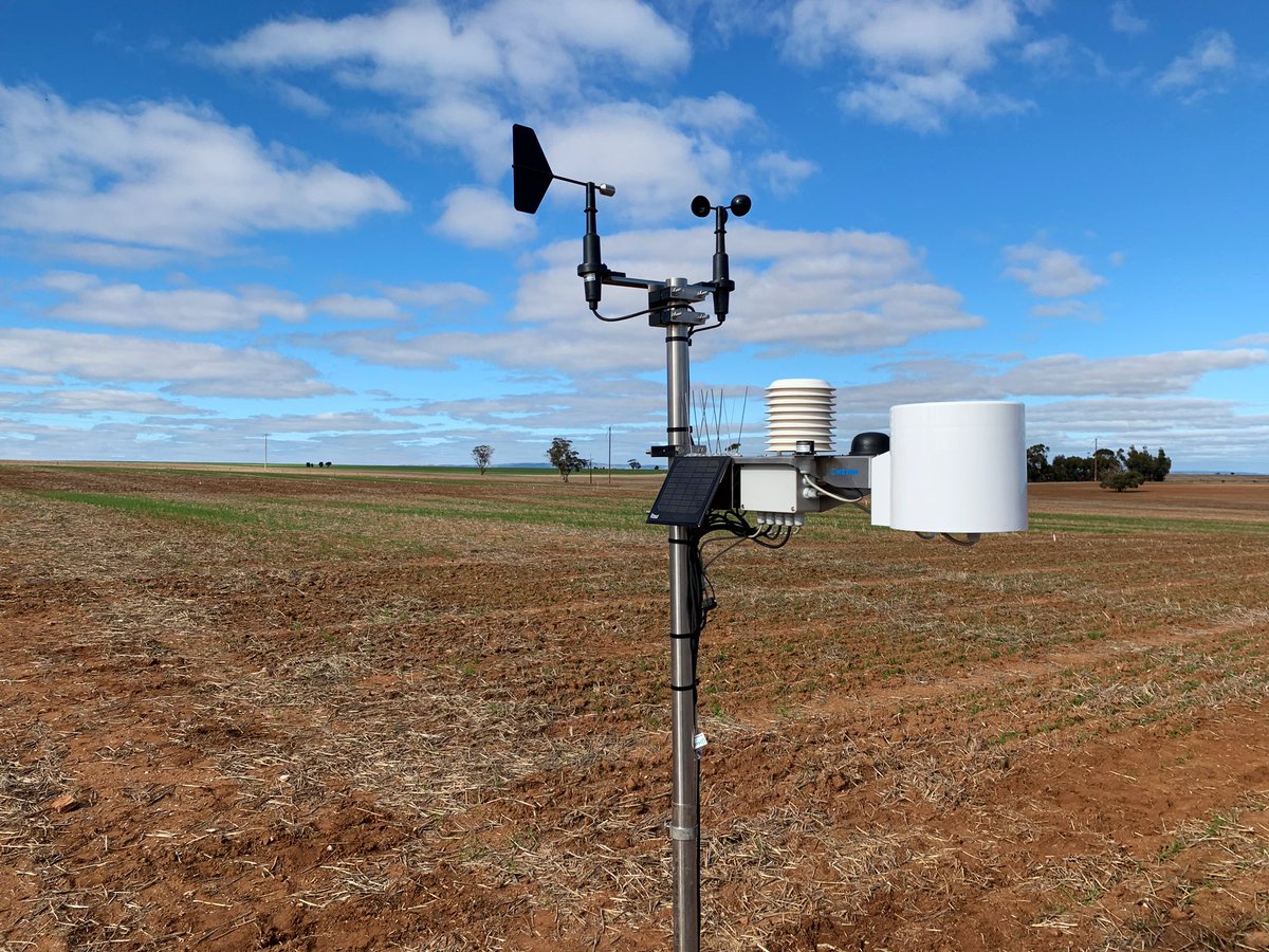 MetosANZ's tweet photo. Metos Weather Station all set for @Adama_AU trial site at Roseworthy. Second year utilizing Disease Modeling for monitoring in-crop disease pressure in broadacre crops. #measuretomanage #diseasemodel #fieldclimate #metos https://t.co/Ta1uiCvank