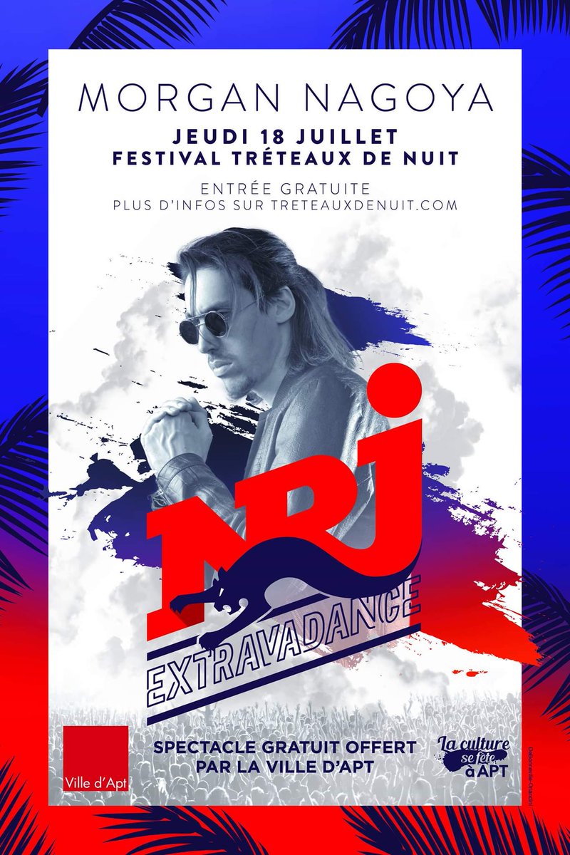 Les Tréteaux de Nuit (@treteauxdenuit) on Twitter photo Merci à la Ville d'Apt pour la soirée #NRJExtravadance avec <a href="/MNagoyaOfficial/">Morgan Nagoya</a> #treteauxdenuit #PaysAptLuberon Merci à la Ville d'Apt pour la soirée #NRJExtravadance avec <a href="/MNagoyaOfficial/">Morgan Nagoya</a> #treteauxdenuit #PaysAptLuberon