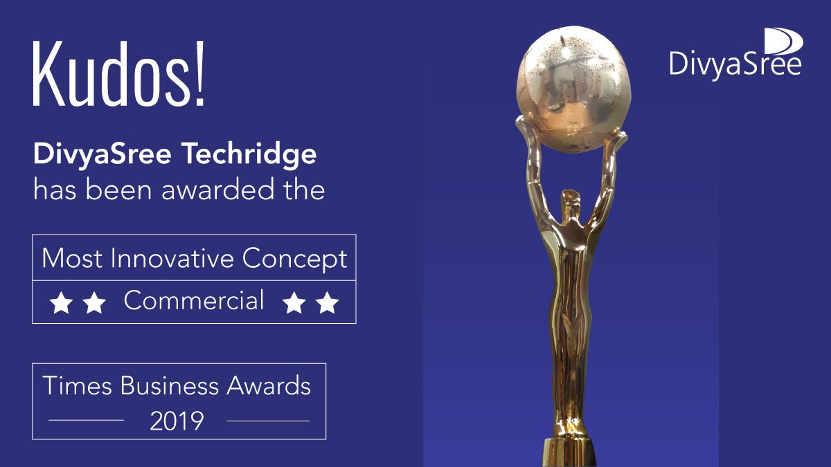 DivyaSreeGroup's tweet photo. DivyaSree wins the Most Innovative Concept Commercial for DivyaSree Techridge, Hyderabad @ Times Business Awards, 2019.
#DivyaSree #Techridge #TimesBusinessAwards2019 #RealEstateHyderabad #Commercial #MostInnovative https://t.co/xvxMy3mbzl