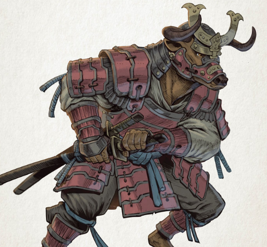 PhilBeckwithDnD's tweet photo. #RexDraconisRPG
The Shirud: Private military order of minotaur Empress Hulana.
Shirud are honor-bound minotaurs specializing in weapons, discipline &amp; martial arts.
They're adept in 2 weapon fighting (usually scimitars) &amp; give oaths of their life &amp; loyalty to their Empress #ttrpg https://t.co/9JOW5WMni3