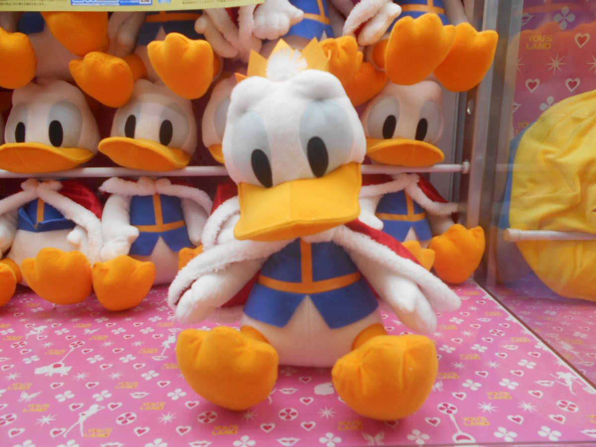 ユーズランド春日部店 در توییتر プライズ情報 ディズニーより ドナルドダック メガジャンボキングぬいぐるみ を投入しました 王様衣装の ドナルドダックで全長約38cmの全1種です ディズニー ドナルドダック